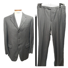 NWOT Prada Milano US 42 EU 54 R Suit Solid Gray Wool Made Italy