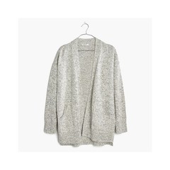 Madewell Midland Open Front Marled Cotton Cardigan Sweater Size M
