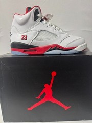 Nike Air Jordan 5 Retro OG Mens Size 6 M / 7.5 W Fire Red Black Tongue