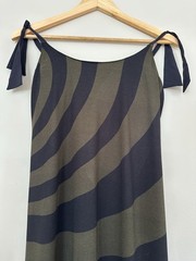Andres Sarda Black And Khaki Green Long Dress Eu Size Small New With Tags (NWT)