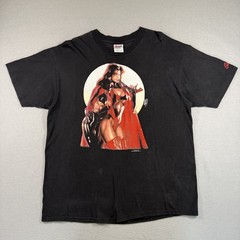 Penthouse International T-Shirt Men’s XL Black 90’s Bondage Pistol Graphitti