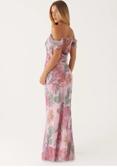 NWT Peppermayo Seline Pink & Purple Floral Maxi Dress Sz. XXS