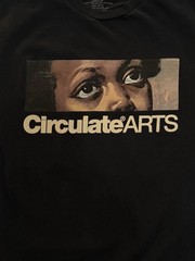 Circulate Worldwide Arts Graphic T-shirt Black Large Museum Art Tee