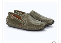 Pikolinos Azores Driving Shoes Perforated Leather Mesh Green Mens Size 41/8