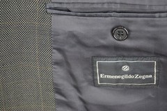 Ermenegildo Zegna Brown Nailhead Multicolor Windowpane Silk Blend 2 Pc Suit 44L