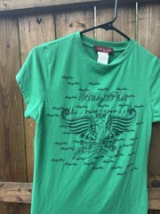 Vintage 2000s Baby Phat Green and Black Graphic Baby Tee