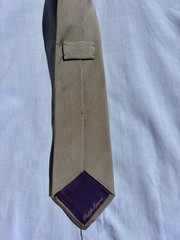 Ralph Lauren Purple Label Solid Silver / Grey Silk Necktie – Italy – $235.00