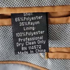 Vinci Double Vented Sharkskin Blazer Size 42 L Light Gray