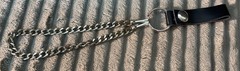 Vtg Replacement Wallet Chain Leather Belt Loop Strap 12” Chain Biker Trucker