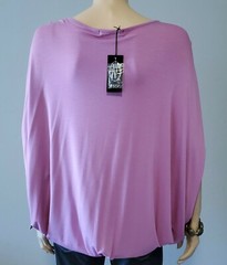 Vertigo Glam Beaded Rhinestone Dolman Sleeve Blouse Purple Party Top XL NWT $140