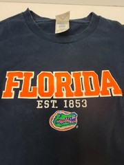 Florida Gators Embroidered Logo Shirt Mens Large Navy Blue NCAA College Tee