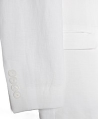 Bar III Mens Slim Fit Linen Sport Coat Blazer 40R White Solid NWT