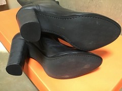 NVY COLLECTION $240 NEMESIS NEW Leather Tall boots BLACK 9,5 US