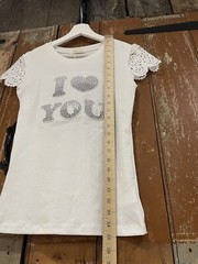 Zeva Short Sleeve T-Shirt Top Women’s Size Large Cotton Blend White Sequins New
