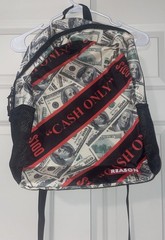Cash Only Backpack Money Back Pack