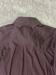 House Of HOWE Men’s Short Sleeve Button Front Shirt Western Brown Size Large