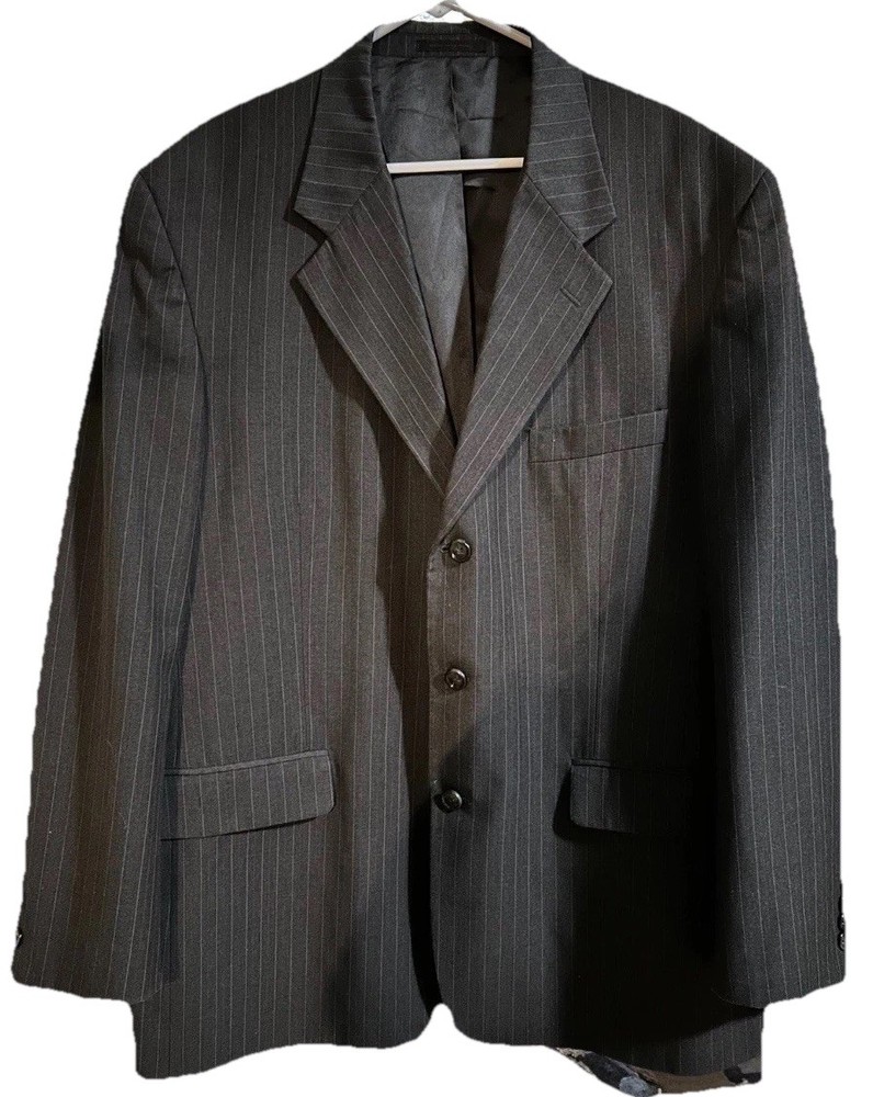 KILBURNE & FINCH Men’s 46L/41W Single-Breasted Sport Jacket Blazer PolyRayon GRY