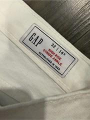 GAP High Rise Stride Wide-Leg Ankle Jeans Optic White Size 32 / 14 NWT Inseam 26