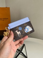 Louis Vivienne Card Holder Monogram Holiday Edition New
