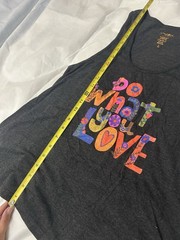 Natural Life Women’s Gray Tank Top L Scoop Neck “Do What You Love” Graphic