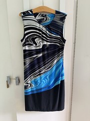 Wallis Abstract Paint Print Dress Uk M