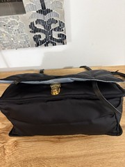 PRADA Tessuto Etiquette Navy blue Crossbody Bag Blue Lined COA Strap