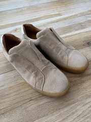Russell and Bromley Beige Suede Slip-On Flats Round Toe Women’s US 11 EU 42 UK 9