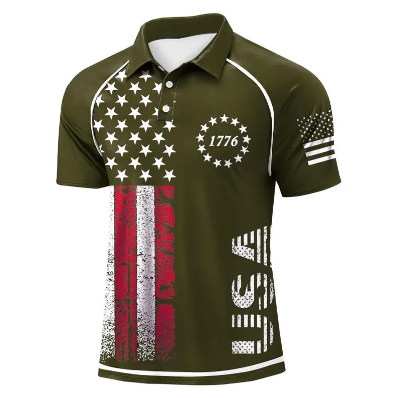 American 250 Years 1776 2026 Polo Shirt, American Flag Anniversary Polo