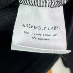 Assembly Label Jumper Womens 6 Black Rib Knit Organic Cotton Crew Neck Pullover