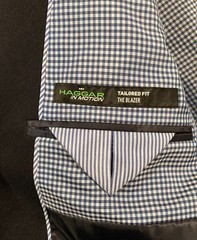 Men’s Haggar Blazer 38Short Navy Blue In Motion Tailored Fit Sport Coat #HJ10337