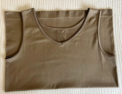 Chico’s Size 2 Taupe Layering Sleeveless Tank Top (size 12) 95% Nylon 5% Spandex