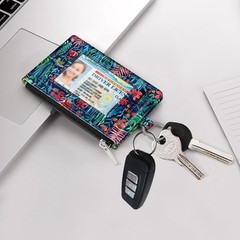 Fintie Zip ID Case Card Holder, Slim Coin Purse Wallet RFID Jungle Night