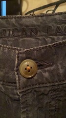 American Eagle Women’s Charcoal Gray Acid Wash Cargo Pants Wide Leg
