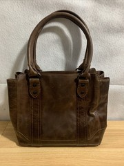 FRYE DARK BROWN MELISSA LEATHER SHOULDER TOTE/ BAG/PURSE