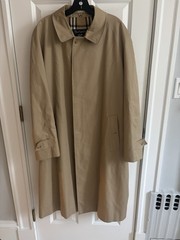 VTG Burberry Prorsum Khaki Nova Check Men’s Beige Trench Coat Size 40L