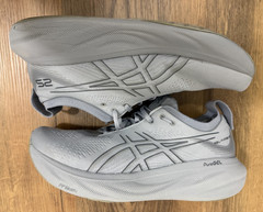 ASICS Gel-Nimbus 25 Mens 12 Running Shoes Sheet Rock Carrier Grey 11B547