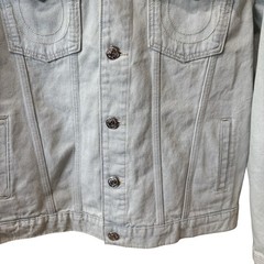 NWT True Religion Jesse Trucker Denim Jacket Light Blossom Wash Men’s large