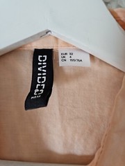 Woman’s long sleeve, casual, summer, cotton ,shirt size 4. H&M. Apricot.