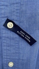 Chaps Mens Medium Blue Button Down Shirt Easy Care Cotton Blend NWT Classic Fit