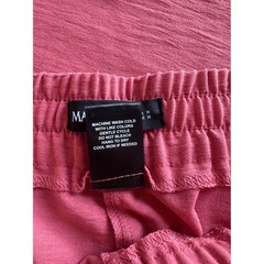 May You Be Women’s Palazzo Wide Leg Pants Coral Textured Drawstring Medium NEW