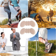8 Pairs Premium Foam Heel Pads for Too Big Shoe Inserts Grips Protectors Pads US