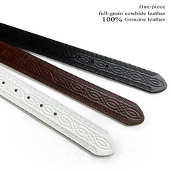 BS085-New Genuine Full Grain Engraved Leather Belt Strap 1-1/2″(38mm) Wide