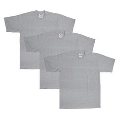 3-Pack Pro Club Men’s Heavyweight Cotton Short Sleeve Crew Neck T-Shirt