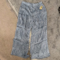 $314 Michael Kors Trousers With Petals Decoration Plus Size P/XL Blue