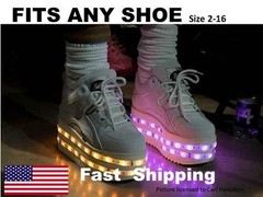 LIGHT up “your” SHOES fits any size 5 6 7 8 9 10 11 12 13 14 15 .5 cut to fit