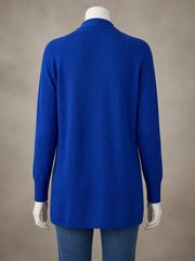 Dana Buchman Blue Knit Open Front V-Neck Lightweight Cardigan Sweater Womens XL