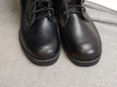 RO-Search Boots Womens Size 5.5 Black Leather Work Combat Mid Calf Lace Up