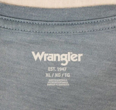 Wrangler Brand Logo 75 Years Blue Graphic T-Shirt Mens Size XL New without Tags
