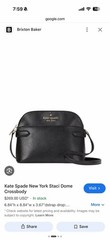 kate spade new york Staci Dome Crossbody Bag Black Zip Logo Gold Hardware