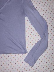 ME to WE Essentials Lavender Ruched V-Neck Long Sleeve Crop Top Women’s Large
